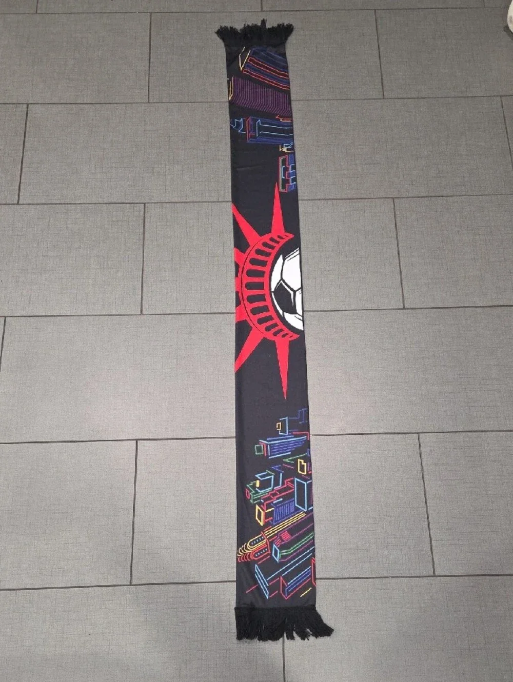 FIFA Fan Mart Black Logo Scarf with Trophy Emblems